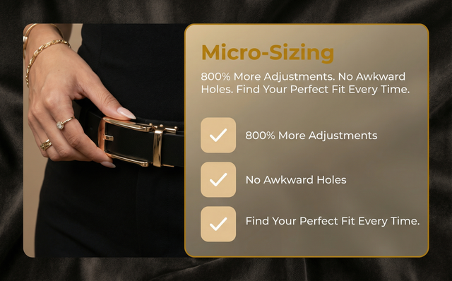 Square Buckle Belt for Women — No-Hole Auto-Adjust Leather Belt